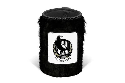 AFL Fluffy Stubby Cooler - Collingwood Magpies - Can Holder