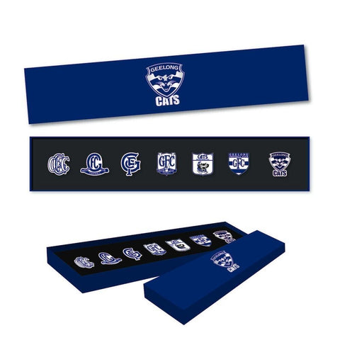AFL Evolution Pin Set - History Logos - Geelong Cats
