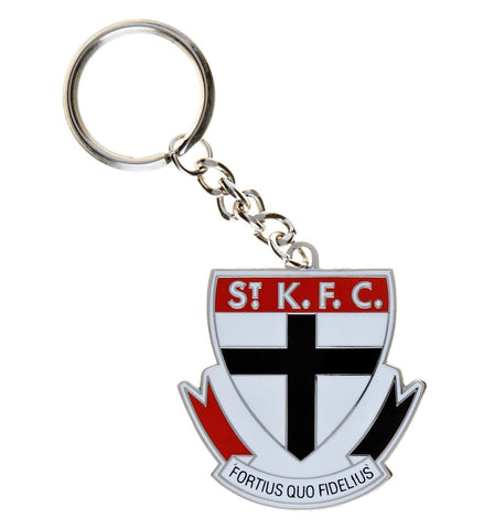 AFL Logo Metal Key Ring - St Kilda Saints - Keyring - Aussie Rules - TROFE