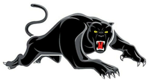 NRL Mini Decal - Penrith Panthers - Car Sticker Set Of 2 - 8x7cm