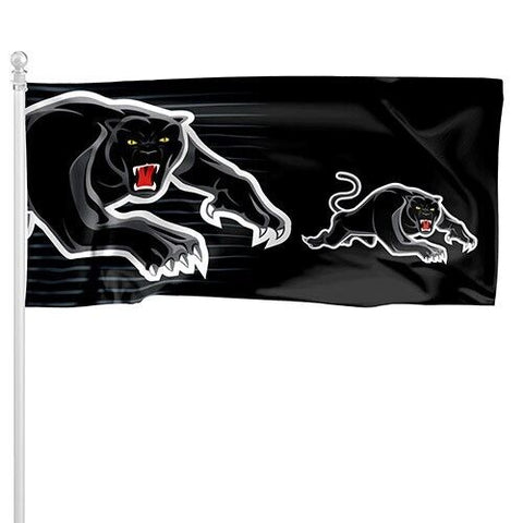 NRL Pole Flag - Penrith Panthers - 90cm x 180cm - Steel Eyelets