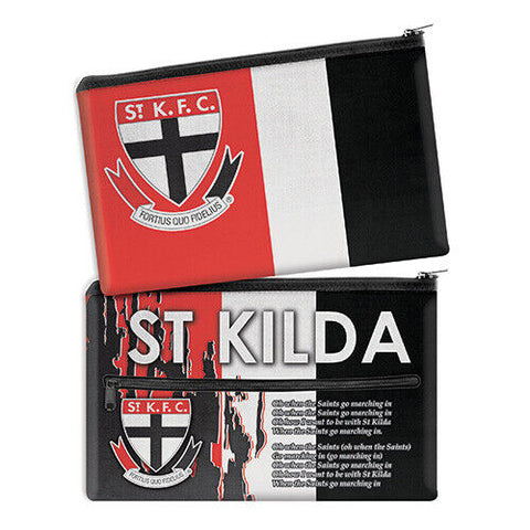 AFL Pencil Case - School - Work - Large - St Kilda Saints  - Team Song