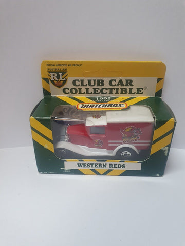 NRL 1995 Collectors Edition Toy Car - Western Reds - Matchbox Car