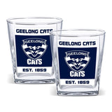 AFL Spirit Glass Set - Geelong Cats - 250ml Cup - Set Of Two