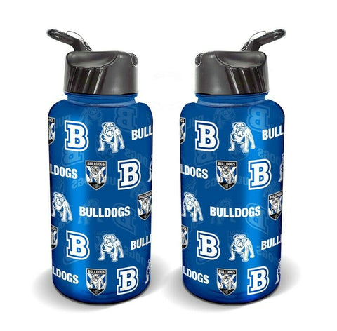 NRL Flip Drink Bottle 1L - Canterbury Bulldogs - BPA Free - Water Bottle