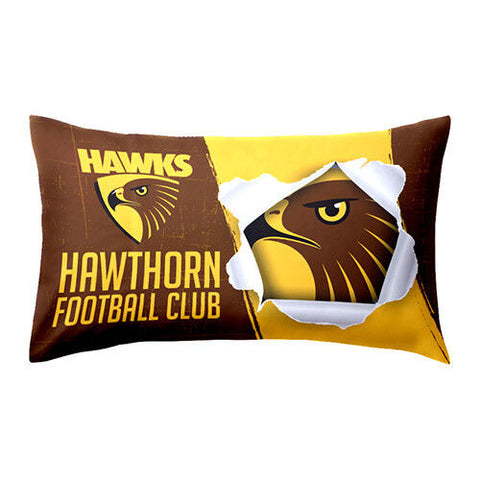 AFL Pillow Case - Hawthorn Hawks - Bed Pillowcase