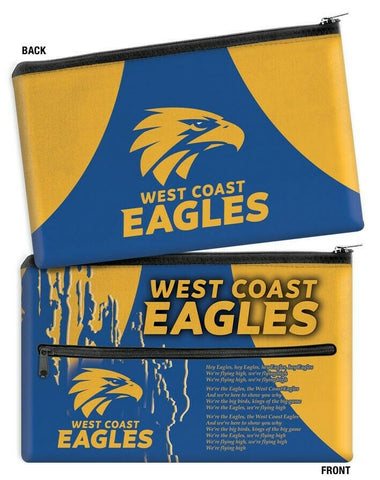 AFL Pencil Case - School - Work - Large - West Coast Eagles - Team Song