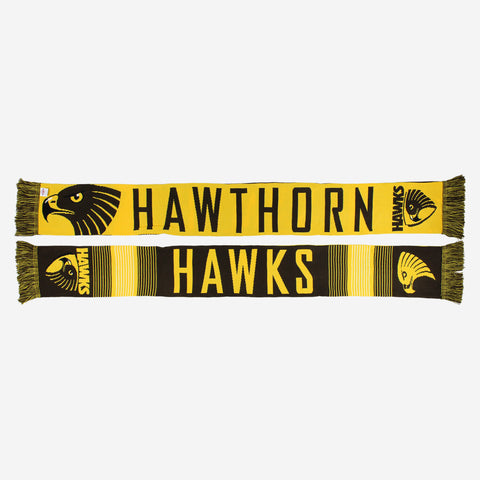 AFL Linebreak Scarf - Hawthorn Hawks - Double Sided - Supporter