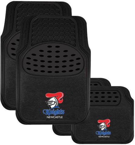 NRL Car Floor Mats - Newcastle Knights  - Set Of 4 - Universal Size Fit -