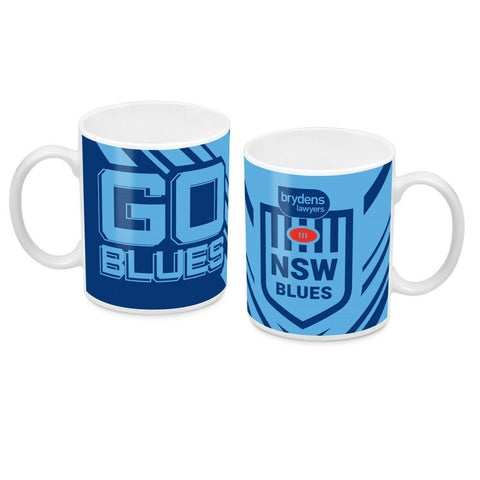 NRL Coffee Mug - GO Blues Logo - New South Wales Blues - Drinking Cup - NSW