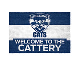 AFL Front Back Door Welcome Entry Mat - Geelong Cats - 61cm x 41cm