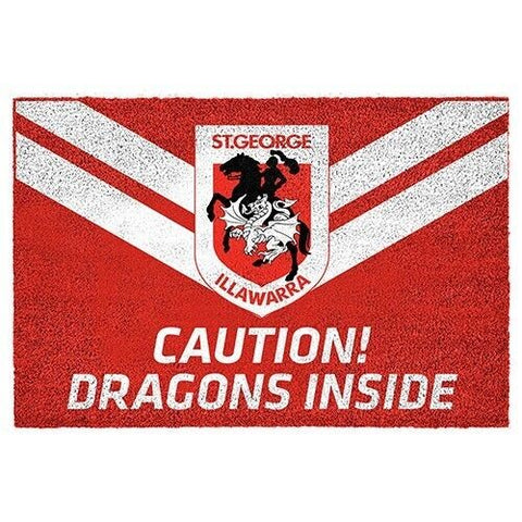 NRL Front Back Door Entry Floor Mat - St George Illawarra Dragons - 61cm x 41cm