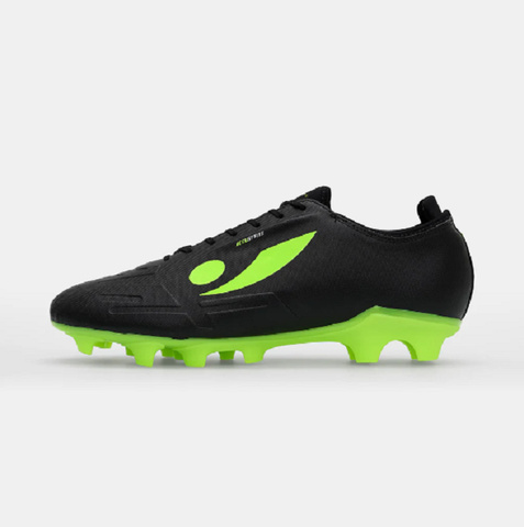 CONCAVE Halo Kids v2 FG Football Boot - Black/Green - YOUTH SHOE