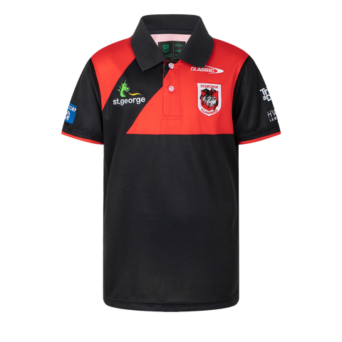 NRL 2023 Player Polo Shirt - St George Illawarra Dragons - YOUTH - CLASSIC