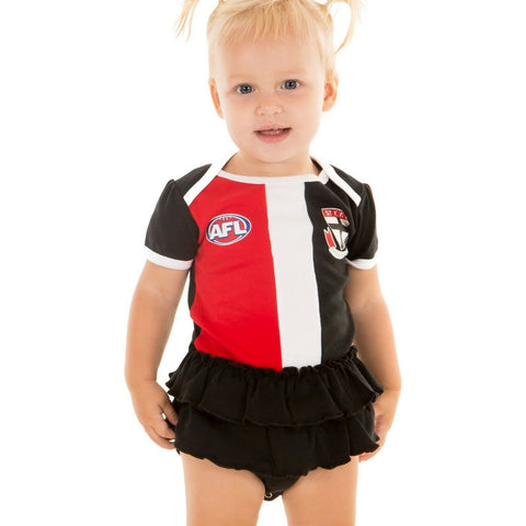 AFL Girls Tutu Footy Suit Body Suit - St Kilda Saints - Baby Toddler Infant