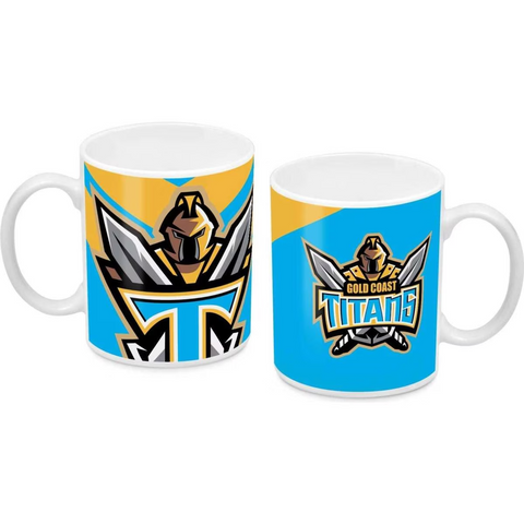 NRL Coffee Mug - Gold Coast Titans - Drinking Cup - Gift Box - OLD Logo