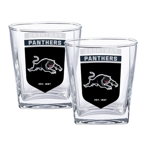 NRL Spirit Glass Set - Penrith Panthers - 250ml Cup - Set Of Two