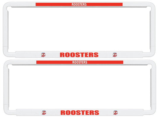 NRL Car Number Plate Frame - Set Of Two - Sydney Roosters - Front/Back