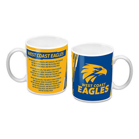 AFL Coffee Mug - West Coast Eagles - Team Song Drinking Cup - Gift Box -