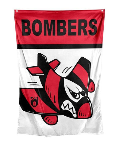 AFL Retro Wall Flag - Essendon Bombers - Cape Flag - Approx 100cm x 70cm