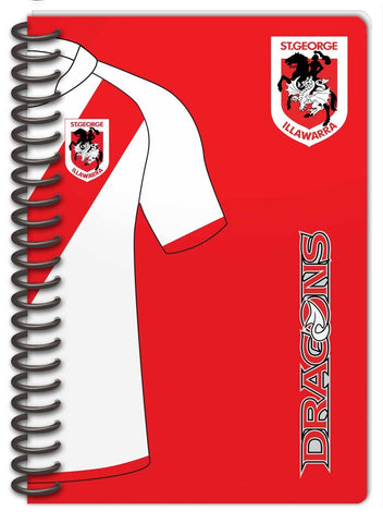 NRL NoteBook Pad - Set Of Two - St George Illawarra Dragons - Rugby League