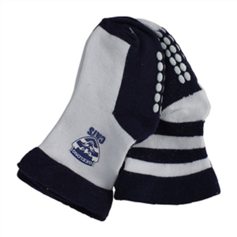 AFL Infant Socks - Geelong Cats - Set Of Two - Non Slip - Sock - Baby
