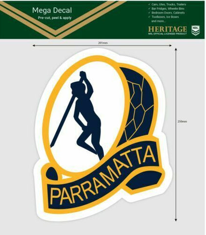 NRL Mega Heritage Decal - Parramatta Eels - Car Sticker 250mm