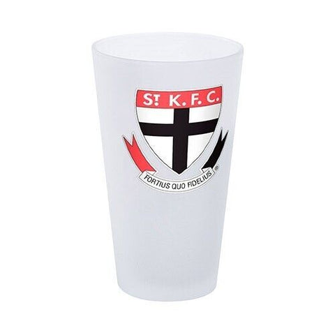 AFL Frosted Conical Glass Set Of Two - St Kilda Saints - 500ml