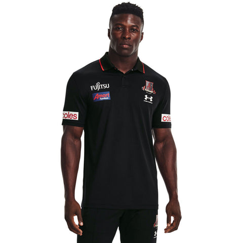 AFL 2022 Team Polo Shirt - Essendon Bombers - Black - Mens