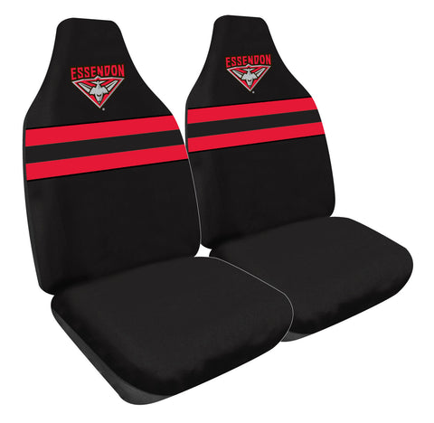 AFL Front Car Seat Covers - Essendon Bombers - Set Of 2 One Size Fits All - BNWT