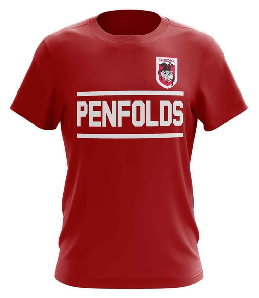 NRL Retro Heritage Cotton Tee Shirt - 1979 St George Illawarra Dragons - Vintage