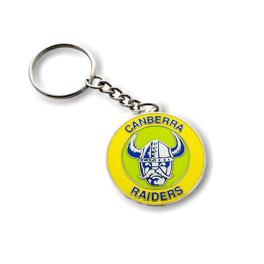 NRL Heritage Metal Key Ring  - Canberra Raiders - Logo Keyring - Rugby League