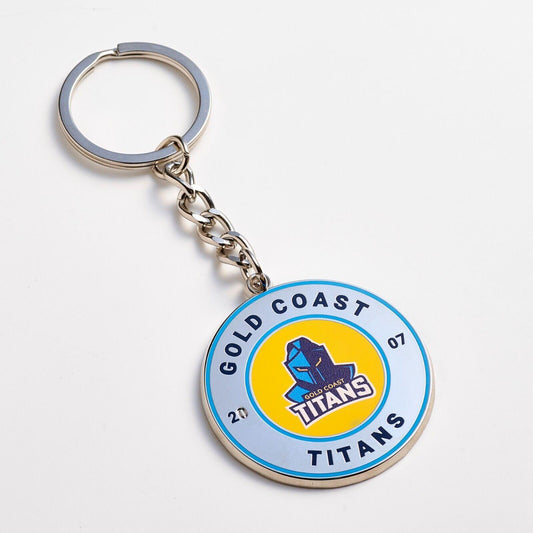 NRL Round Key Ring - Gold Coast Titans - Keyring - Rugby League - TROFE