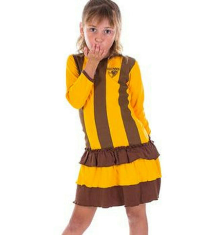 AFL - Hawthorn Hawks - Footysuit Girls Dress Toddler Kid