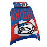 NRL Doona Quilt Cover With Pillow Case - Newcastle Knights - All Sizes - Bed