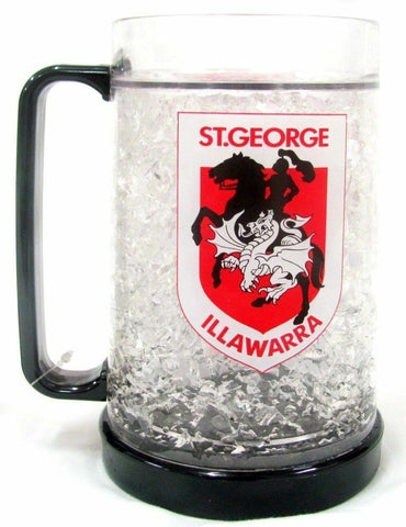 NRL Freeze Mug - St George Illawarra Dragons - 375ML - Gel Freeze Drinking Cup