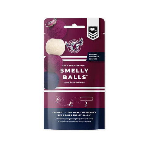 NRL Smelly Balls Set - Manly Sea Eagles - Re-useable Car Air Freshener