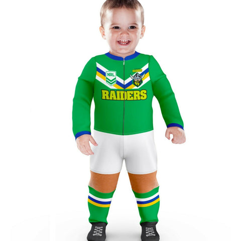 NRL Footy Suit Body Suit - Canberra Raiders -  Baby Toddler Infant
